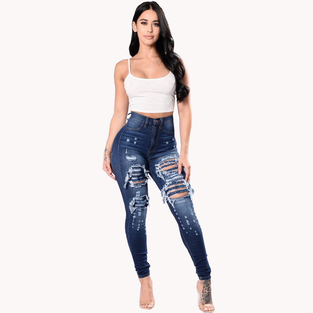 SZ60203 skinny jeans ripped